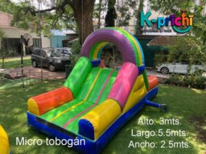 rentar tobogán inflable, juegos inflables para rentar en ciudad de mexico, k-prichi