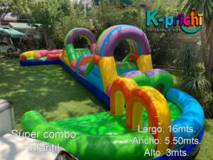 renta de inflable súper combo, juegos inflables a la renta en cdmx, k-prichi