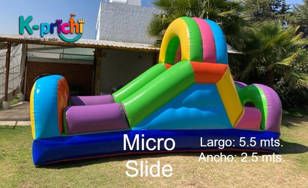 Folleto nuestra Marcha mala Renta de inflables económicos "Micro slide" | K-prichi Inflables