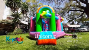 renta de inflable de unicornio para fiestas, unicornio inflable gigante, inflable unicornio renta