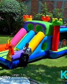 alquilar inflable en forma de castillo, inflable para fiesta infantil en df