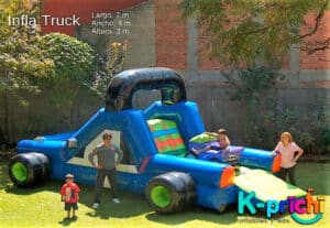 renta de juego inflable en forma de camioneta, cuanto cuesta un inflable para fiesta, k-prichi