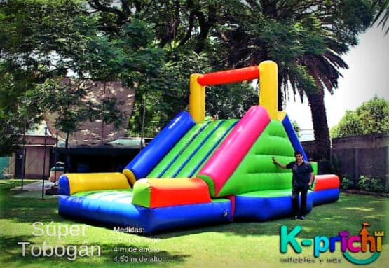 rentar tobogán inflable, juegos inflables para rentar en ciudad de mexico, k-prichi