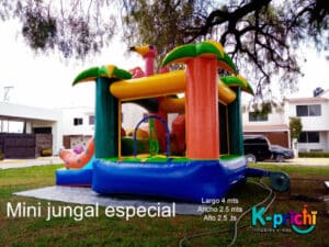 inflables infantiles, renta de inflable en forma de jungla especial, alquilar inflables para fiesta, k-prichi