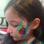 servicio de pintacaritas, tattoos de diamantina, fiestas infantiles, cdmx, among us, pintacaritas