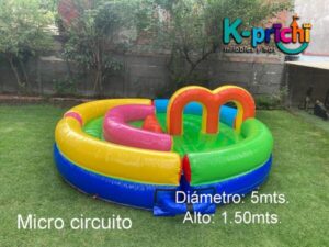 rentar micro circuito inflable, juegos inflables para rentar en ciudad de mexico, k-prichi