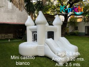 inflable blanco, castillo blanco, brincolin blanco, fiesta infantil, bautizos, bodas, presentaciones.